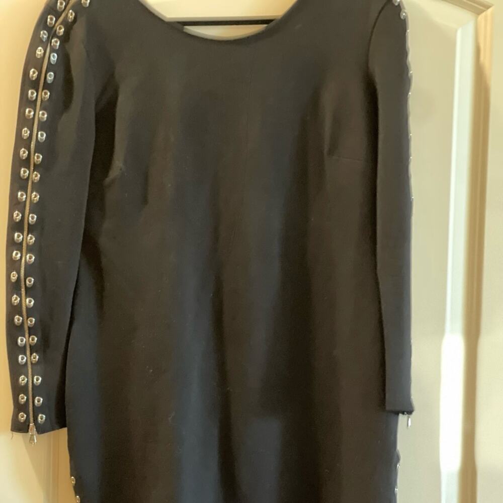 Dress - - silver grommet’s & workable zippers arms & bottom